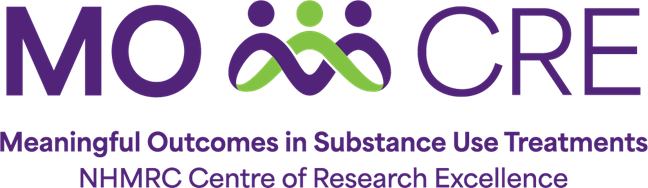 Centre of Research Excellence on Meaningful Outcomes in Substance Use Treatments Logo